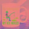 Ice Fishing Humor Insulated Ceramic Mug â€“ "I'm Surrounded by Ice Holes" Design, Perfect for Hot & Cold Drinks,