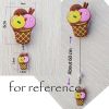 2 Pcs Retractable Badge Clip Dessert ID Badge Holders Name Card Bus MetroCard Holders, Random Pattern